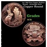 1oz .999 Fine Copper Bullion Round - Jackalope Sty