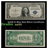 1935E $1 Blue Seal Silver Certificate Grades Choic