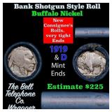 Buffalo Nickel Shotgun Roll in Old Bank Style 