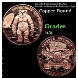 1oz .999 Fine Copper Bullion Round - Abominable Sn