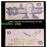 1989 Canada $10 Banknote P# 96a Grades xf
