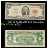 1963 $2 Red Seal United States Note Grades vf++