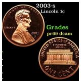 2003-s Proof Lincoln Cent 1c Grades GEM++ Proof De