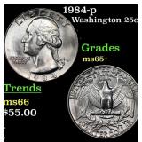 1984-p Washington Quarter 25c Grades GEM+ Unc