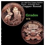 1oz .999 Fine Copper Bullion Round - Jackalope Sty