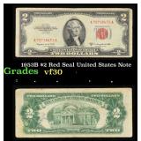 1953B $2 Red Seal United States Note Grades vf++
