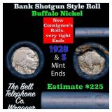 Buffalo Nickel Shotgun Roll in Old Bank Style 
