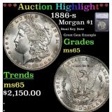 ***Major Highlight*** 1886-s Morgan Dollar $1 ms65
