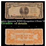1942 Philippines Japanese WWII Occupation 5 Pesos