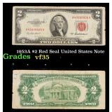 1953A $2 Red Seal United States Note Grades vf++