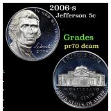 2006-s Proof Jefferson Nickel 5c Grades GEM++ Proo