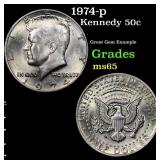 1974-p Kennedy Half Dollar 50c Grades GEM Unc