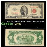 1953A $2 Red Seal United States Note Grades vf++