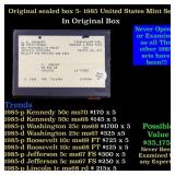 Original sealed box of 5x 1985 United States Mint