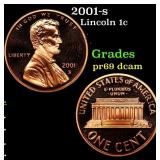 2001-s Proof Lincoln Cent 1c Grades GEM++ Proof De