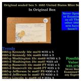 Original sealed box of 5x 1985 United States Mint