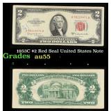 1953C $2 Red Seal United States Note Grades Choice
