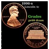 1996-s Proof Lincoln Cent 1c Grades GEM++ Proof De