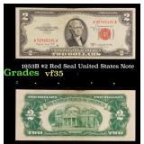 1953B $2 Red Seal United States Note Grades vf++