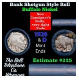 Buffalo Nickel Shotgun Roll in Old Bank Style 