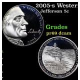 2005-s Western Waters Proof Jefferson Nickel 5c Gr