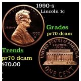 1990-s Proof Lincoln Cent 1c GEM++ Proof Deep Came