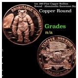 1oz .999 Fine Copper Bullion Round - Abominable Sn