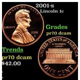 2001-s Proof Lincoln Cent 1c Grades GEM++ Proof De