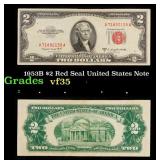 1953B $2 Red Seal United States Note Grades vf++