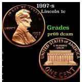 1997-s Proof Lincoln Cent 1c Grades GEM++ Proof De