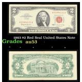 1963 $2 Red Seal United States Note Grades Select