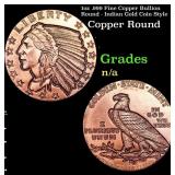 1oz .999 Fine Copper Bullion Round - Indian Gold C