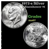 1972-s Silver Eisenhower Dollar 1 Grades GEM++ Unc