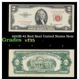 1953B $2 Red Seal United States Note Grades vf++