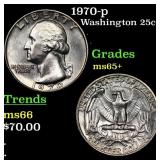 1970-p Washington Quarter 25c Grades GEM+ Unc