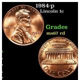 1984-p Lincoln Cent 1c Grades GEM++ Unc RD
