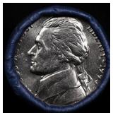 BU Shotgun Jefferson 5c roll, 1990-p 40 pcs Bank $