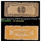 1942 Philippines Japanese WWII Occupation 5 Pesos