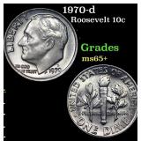 1970-d Roosevelt Dime 10c Grades GEM+ Unc