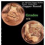 1oz .999 Fine Copper Bullion Round - Panda Style G