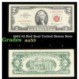 1963 $2 Red Seal United States Note Grades Select