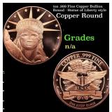 1oz .999 Fine Copper Bullion Round - Statue of Lib