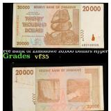 2008 Reserve Bank of Zimbabwe 20,000 Dollars Hyper