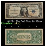 1957B $1 Blue Seal Silver Certificate Grades vf++