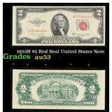 1953B $2 Red Seal United States Note Grades Select