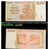 2008 Reserve Bank of Zimbabwe 20,000 Dollars Hyper