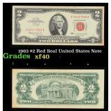 1963 $2 Red Seal United States Note Grades xf