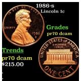 1986-s Proof Lincoln Cent 1c Graded pr70 dcam By S