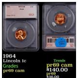 1964 Proof Lincoln Cent 1c SEGS