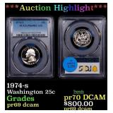 ***Auction Highlight*** PCGS 1974-s Proof Washingt